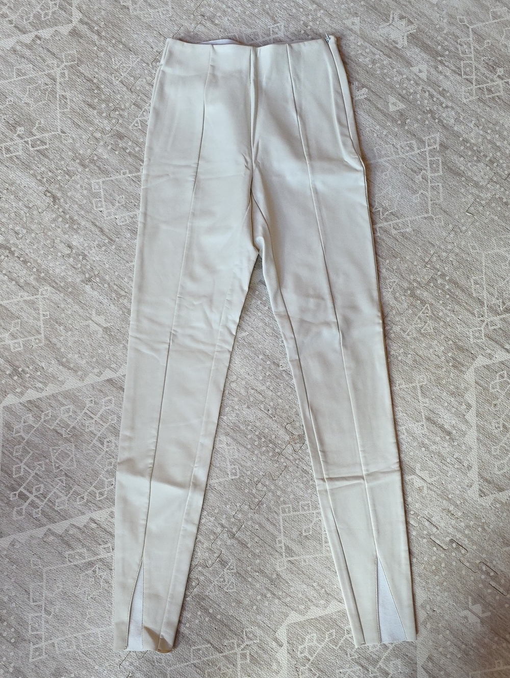 Topshop Cream Skinny Tapered Pants